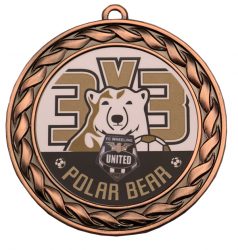  3V3 POLAR BEAR MEDAL 3” Mylar Unlimited Color 