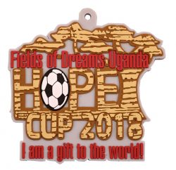  FIELDS OF FREAMS UGANDA MEDAL 3” PVC MEDAL, REGULAR LOOP 