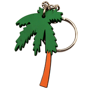 PALM TREE 1” PVC KEYCHAIN