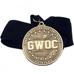  3” Spin Cast Gold Medal Regular Loop Stock Ribbon 