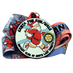  4” PVC MEDAL REGULAR LOOP CUSTOM RIBBON 