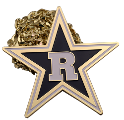 R STAR WITH METAL CHAIN