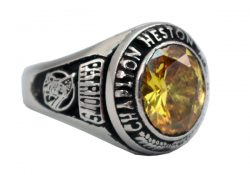 CHAPLTON HIGH SCHOOL RING TOPAZ STONE 1