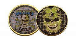 2” SCREEN PRINT COIN SHINY GOLD METAL