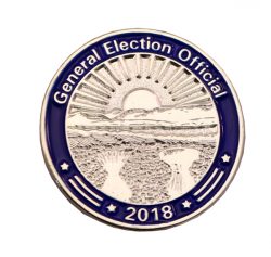  GENERAL ELECTION OFFICIAL DIE STRUCK PIN 