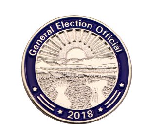 GENERAL ELECTION OFFICIAL DIE STRUCK PIN