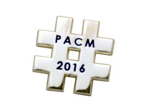 PACM PIN 1” DIE STRUCK SHINY SILVER, ENAMEL FILL, CUTOUTS