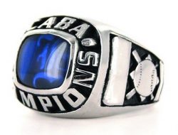 BLUE SPINEL BUFF STONE CHAMPION RING