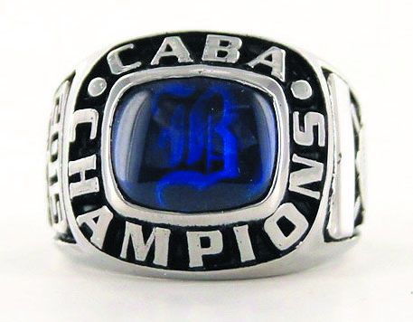 BLUE SPINEL BUFF STONE CHAMPIONSHIP RING