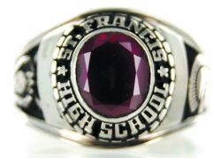 GARNET STONE HIGH SCHOOL RING