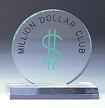 Million Dollar Club Acrylic Award