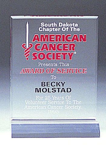 Acrylic Volunteer Award