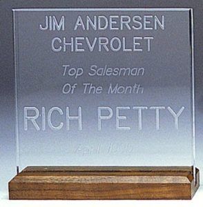 Jim Andersen Chevrolet Acrylic Award