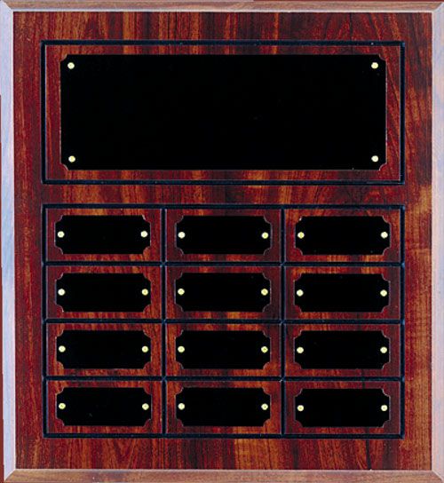 Dark Red Wood Perpetual Plaque