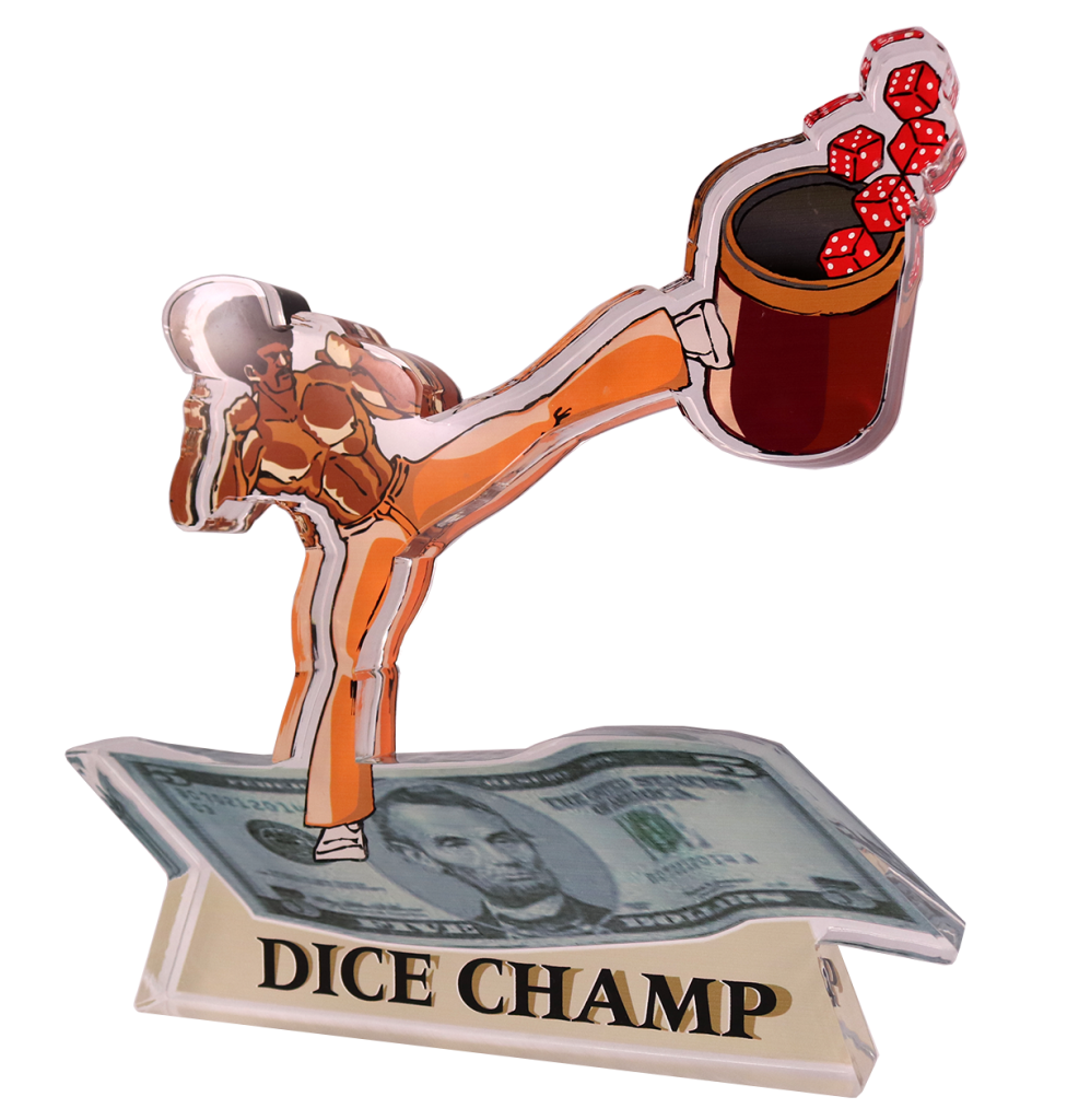 DICE CHAMP CUSTOM ACRYLIC AWARD