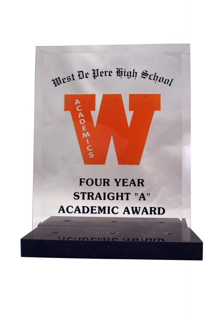 academic achievement glass award