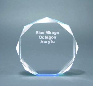 Blue Mirage Octagon Acrylic Award