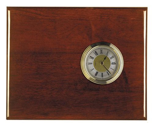Wood Premium Plaque with Clock