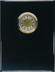 Premium Black Plaque with Clock