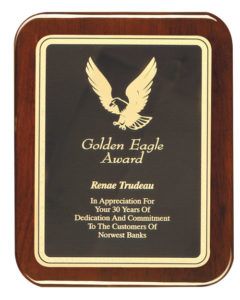 Golden Eagle Bank Award Plaque