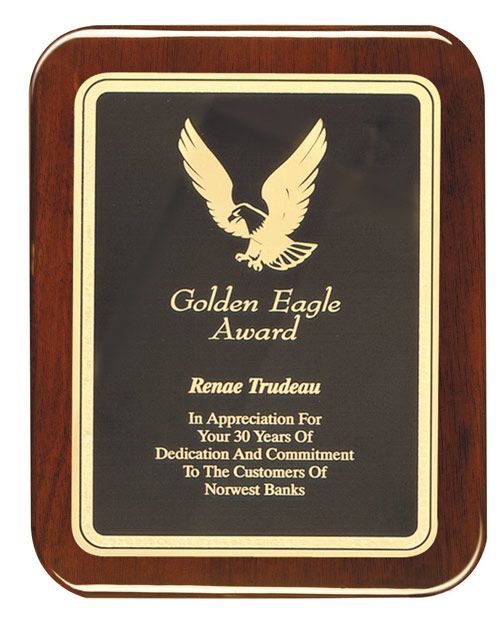 Golden Eagle Bank Award Plaque