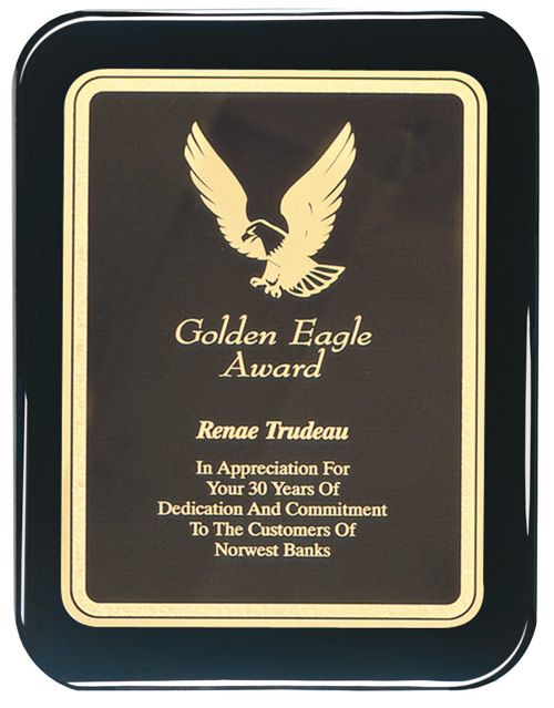 Golden Eagle Bank Award Plaque