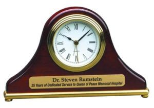 NAME PLATE ON CLOCK
