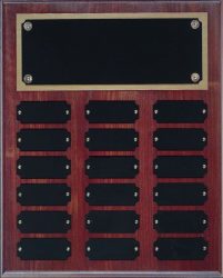  dark red wood Perpetual Plaque 