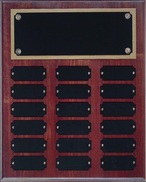 Dark Red Wood Perpetual Plaque