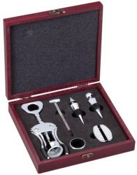  ROSEWOOD 6 PIECE WINE GIFT SET 