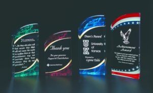 acrylic rounded marbleized Award