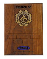  Engraved Wood Plaque with Vinyl 