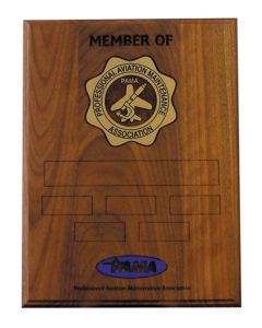 Engraved Wood Plaque with Vinyl