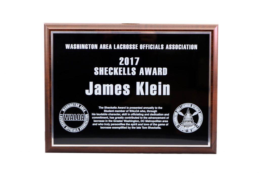 2017 SHECKELLS AWARD UV PRINT