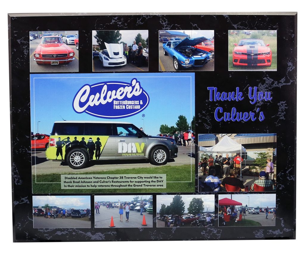 2018 CULVERS THANK YOU PLAQUE