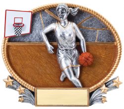 basketball award plaque - female