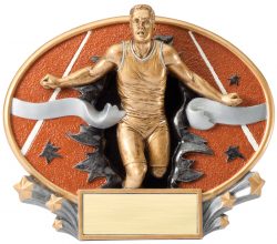 Running Finish Line Trophy Plaque - Male