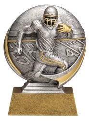 gold and silver football trophy