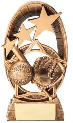 gold baseball trophy