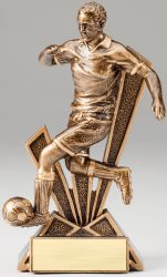 gold soccer trophy - male