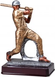 bronze baseball trophy