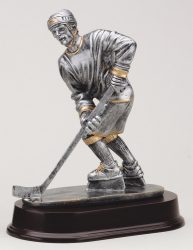 Silver and Gold Hockey Award Plaque