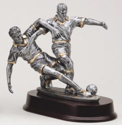 silver soccer trophy