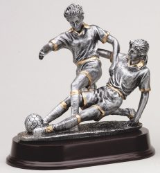 silver soccer trophy