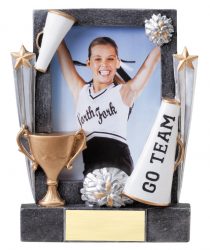CHEERLEADING AWARD WITH PICTURE frame