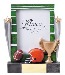 football award trophy plaque with picture frame