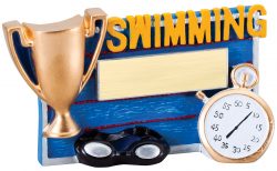 Swimming Award with trophy
