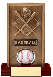 gold baseball award plaque