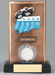 Swimming Award with lanes, stopwatch and goggles