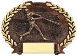 gold baseball award plaque